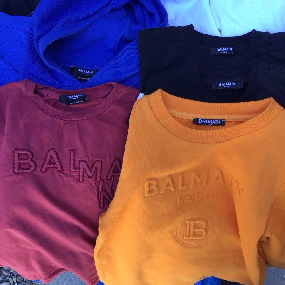Balmain Kids Designer Clothing Bundle 6A 8A Hoodie Shirts Sweatshirts 5 Piece
